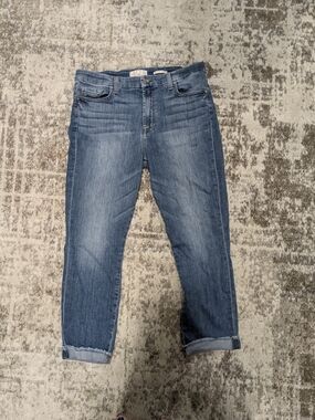 7 For All Mankind Women's Cropped Ankle Jeans in Blue Wash